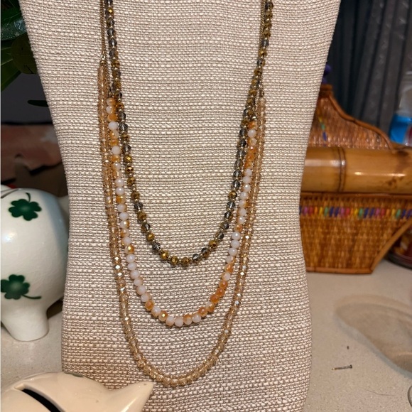 Jewelry - Elegant Multi-Layer Glass Beaded Necklace